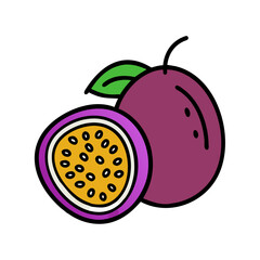 passion fruit icon, passion fruit vector illustration-simple illustration of passion fruit, perfect for passion fruit logos and icons