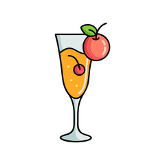 peach bellini icon, peach bellini vector illustration-simple illustration of peach bellini, perfect for peach bellini logos and icons