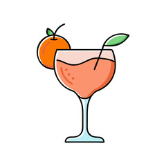 peach bellini icon, peach bellini vector illustration-simple illustration of peach bellini, perfect for peach bellini logos and icons