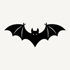 Fototapeta premium Isolated Black Bat Silhouette Graphic for Halloween Decorations & Design