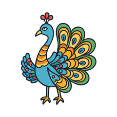 peacock icon, peacock vector illustration-simple illustration of peacock, perfect for peacock logos and icons