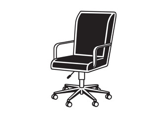 Fototapeta premium Office chair silhouette vector, Office chair Icon, Office chair Design