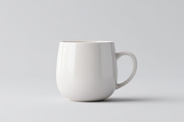 Obraz premium photorealistic 3d illustration of plain blank mug with minimal curvature placed against white gradient background to