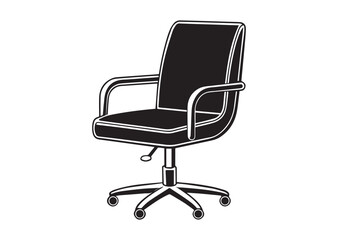 Office chair silhouette vector, Office chair Icon, Office chair Design