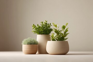 Fototapeta premium serene interior room featuring variety of indoor plants showcasing their unique textures and forms