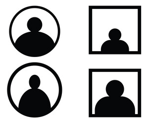 User Profile Icons in Circular and Square Variants