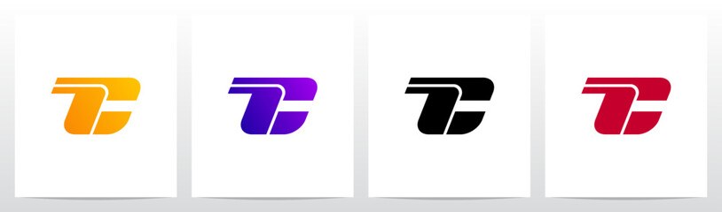 Sport Racing Fast Theme Initial Letter Logo Design C