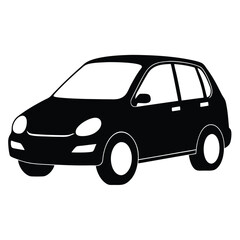 compact car shilhotee vector isolated on white background