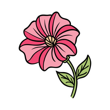 recommend clip art: petunia flower icon, petunia flower vector illustration-simple illustration of petunia flower, perfect for petunia flower logos and icons