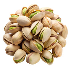 pistachio nuts isolated on white background
