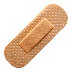 adhesive bandage on white background