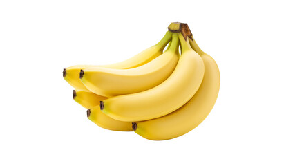 Ripe yellow banana bunch studio shot