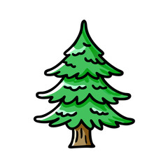 pine tree icon, pine tree vector illustration-simple illustration of pine tree, perfect for pine tree logos and icons