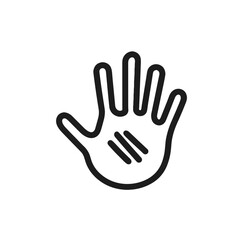 Obraz premium Minimalist Handprint Icon on Transparent Background 