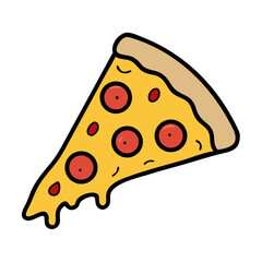 pizza slice icon, pizza slice vector illustration-simple illustration of pizza slice, perfect for pizza slice logos and icons
