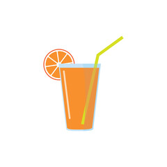 Illustration of a Refreshing Orange Drink