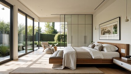 Natural light and clean lines make this bedroom feel open and fresh