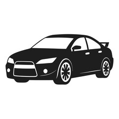 hybrid car shilhotee vector isolated on white background