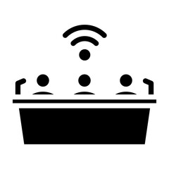 Online Seminars Vector Glyph Icon Design