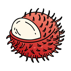 rambutan icon, rambutan vector illustration-simple illustration of rambutan, perfect for rambutan logos and icons