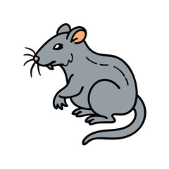 rat icon, rat vector illustration-simple illustration of rat, perfect for rat logos and icons