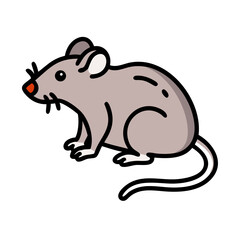 rat icon, rat vector illustration-simple illustration of rat, perfect for rat logos and icons