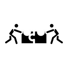 Mergers and Acquisitions (M&A) Vector Glyph Icon Design