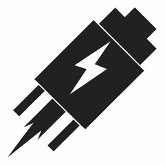 Fuse vector silhouette black design white background