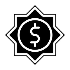 Shariah Finance Vector Glyph Icon Design