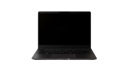 Sleek dark gray laptop computer
