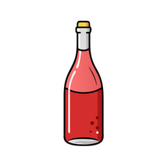 red wine bottle icon, red wine bottle vector illustration-simple illustration of red wine bottle, perfect for red wine bottle logos and icons