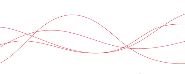 red line art on white background
