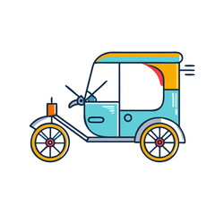 rickshaw icon, rickshaw vector illustration-simple illustration of rickshaw, perfect for rickshaw logos and icons