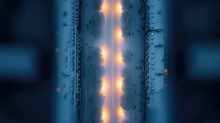 capture drone-shot aerial top-down view depicting urban mobility with vehicles and pedestrians navigating city streets