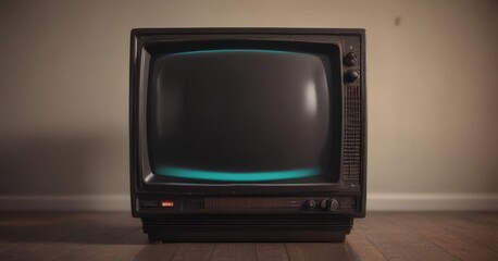 Glowing CRT screen, vibrant static, vintage TV  ,  technology,  electronics,  tube