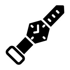 Casual Watch Vector Glyph Icon Design
