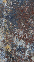 Industrial Grunge Background: Distressed Metal Texture with Color Spots