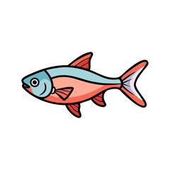 rummy nose tetra fish icon, rummy nose tetra fish vector illustration-simple illustration of rummy nose tetra fish, perfect for rummy nose tetra fish logos and icons