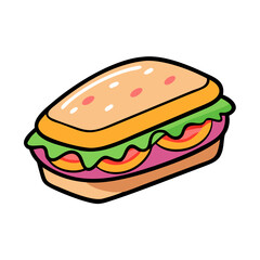 sandwich icon, sandwich vector illustration-simple illustration of sandwich, perfect for sandwich logos and icons