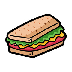 sandwich icon, sandwich vector illustration-simple illustration of sandwich, perfect for sandwich logos and icons