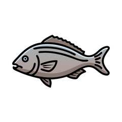 scup porgy icon, scup porgy vector illustration-simple illustration of scup porgy, perfect for scup porgy logos and icons