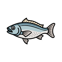 sea bass icon, sea bass vector illustration-simple illustration of sea bass, perfect for sea bass logos and icons