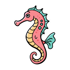 seahorse icon, seahorse vector illustration-simple illustration of seahorse, perfect for seahorse logos and icons