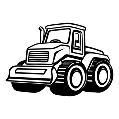 Fototapeta premium Bulldozer vector icon
