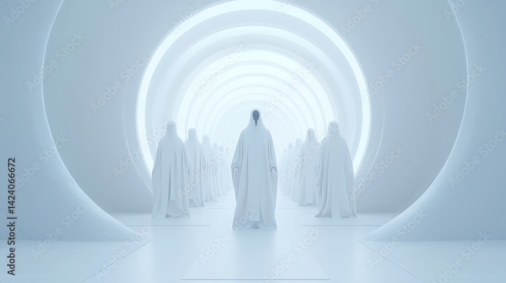 Poster futuristic ai ethics framework displayed on a vast digital scroll within a grand knowledge dome, ove