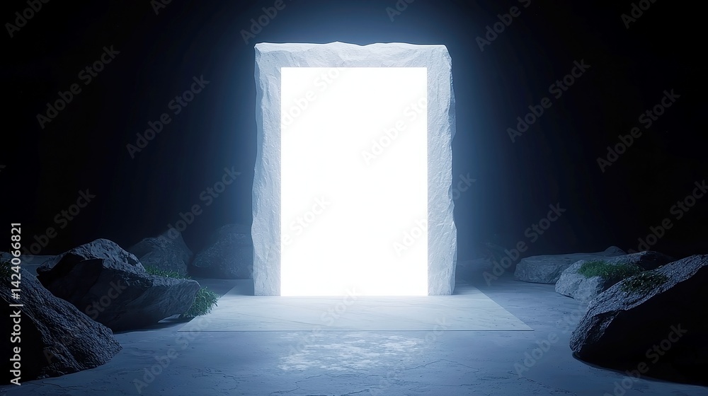 Poster futuristic ai ethics framework on a stone tablet within a digital archive of lost civilizations, ill