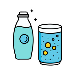 seltzer water icon, seltzer water vector illustration-simple illustration of seltzer water, perfect for seltzer water logos and icons