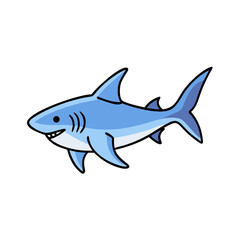 shark icon, shark vector illustration-simple illustration of shark, perfect for shark logos and icons
