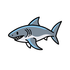 Obraz premium shark icon, shark vector illustration-simple illustration of shark, perfect for shark logos and icons