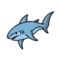 Fototapeta premium shark icon, shark vector illustration-simple illustration of shark, perfect for shark logos and icons